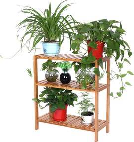 Armario de bambu Multifuncional, plantas, sapateira, casa de banho 60 x 26 x 66 cm natural