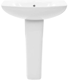 Lavatório com coluna cerâmica branco 650x520x200 mm