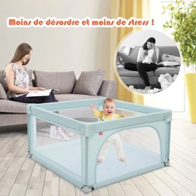 Cercadinho de segurança para bebês com 50 bolas oceânicas para crianças pequenas - Cinza