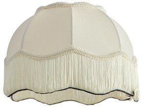 Abajur de tecido bege com interior branco 31,5/15/14 - Heritage Retro