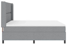Cama Box com Colchão Cinza Claro 180x200 cm de Tecido