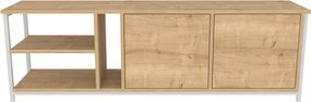 Móvel TV Primrose – Branco Carvalho – 160 cm x 35,3 cm x 50,8 cm