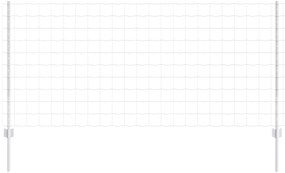 vidaXL Cerca e Poste Prateado 1 x 10 m Aço