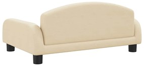 Sofá infantil 70x45x30 cm tecido cor creme