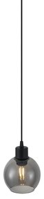 Candeeiro suspenso moderno preto com vidro fumado para sistema de calha monofásico - Iconic Lava Moderno