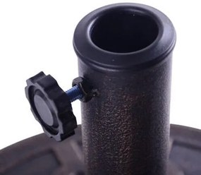 Base redonda de resina para guarda-sóis de exterior, jardim, pátio, para mastro de guarda-sóis de Φ38 mm ou Φ48 mm, bronze