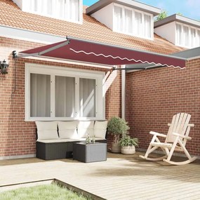 Toldo retrátil manual 300x250 cm bordô
