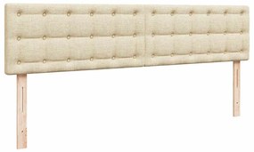 Estrutura de cama otomana com colchão tecido creme 160x200cm
