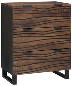 vidaXL Aparador - 60x33.5x75 cm, feito de madeira maciça de mangueira