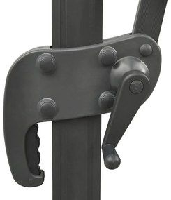 Guarda-sol jardim cantilever poste/luzes LED 300 cm azul-ciano