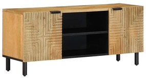 Móvel de TV castanho 105x33x46 cm madeira de mangueira maciça