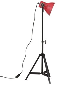 Candeeiro de pé 25 W 35x35x65/95 cm E27 vermelho desgastado