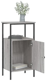Mesas cabeceira 2 pcs 41x31x80cm deriv. madeira cinzento sonoma