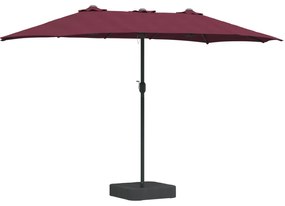 vidaXL Guarda-sol de Jardim Vermelho Bordeaux 385 x 209 x 244 cm
