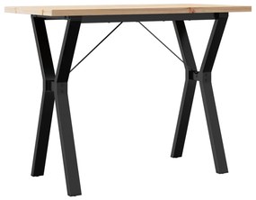 Mesa de jantar estrutura em Y 100x50x75,5cm pinho/aço