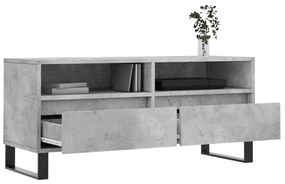 Móvel p/ TV 100x34,5x44,5cm derivados de madeira cinza cimento