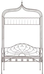 Banco de jardim 122 cm ferro antigo castanho