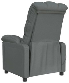 Poltrona de massagens tecido cinzento-escuro