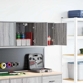 Armários de parede para garagem 2 pcs derivados de madeira