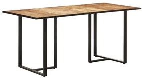 vidaXL Mesa de jantar 160 cm madeira de mangueira áspera