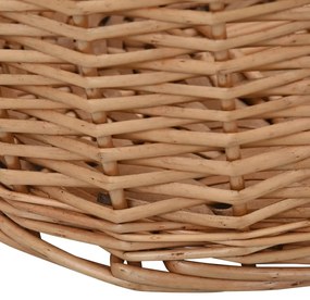 Cesto para lenha com pegas 78x54x34 cm salgueiro natural