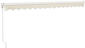 Toldo retrátil 4x3 m tecido e alumínio cor creme