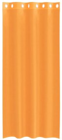 Cortinas de voile com ilhós 2 pcs laranja 140x245 cm