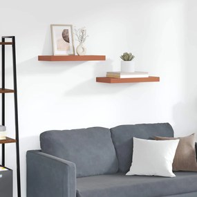 vidaXL Prateleira de Parede 2 pcs Vermelho 50 x 23 x 4 cm