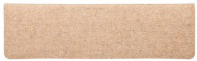 Tapetes de escada 10 pcs 65x21x4 cm agulhado creme