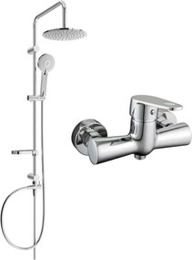 Mexen Kama Conjunto de chuveiro de superfície com chuveiro de teto e torneira de chuveiro, cromado - 72540240-00