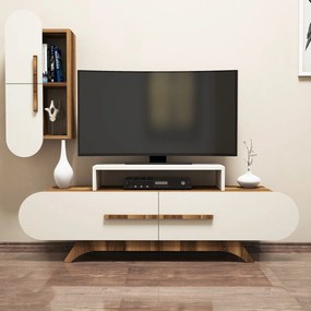 Unidade de TV Rose S – Nogueira/Creme – 145x49,8x36,8 cm