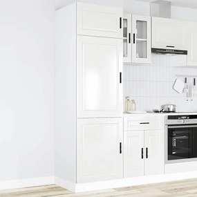 vidaXL Armário de cozinha Porto derivados de madeira branco brilhante