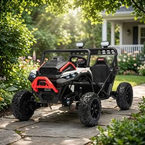 Carro elétrico para Crianças 3 a 8 anos, 12V 4x4 Buggy Sport OUTLAND, Rodas de espuma EVA, Controle remoto Branco