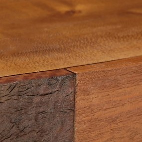 Aparador em madeira recuperada maciça 110x30x75 cm castanho
