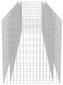 Canteiro elevado/cesto gabião 450x90x100 cm aço galvanizado