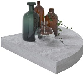 Prateleiras canto parede 2 pcs 35x35x3,8cm MDF cinzento cimento
