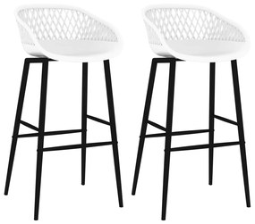 vidaXL Cadeiras de bar 2 pcs branco