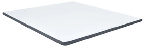 Cama boxspring 200x200 cm tecido cinzento-escuro