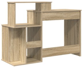 Mesa com Armazenamento Carvalho Sonoma 120.5x44x88.5 cm Madeira Proces