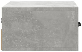Mesas de cabeceira parede 2 pcs 35x35x20 cm cinzento cimento