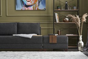 Sofá-Cama de Canto Fly – Antracite – 210x70x280 cm