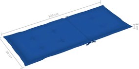 Cadeiras de jardim dobráveis c/ almofadões 6 pcs acácia maciça
