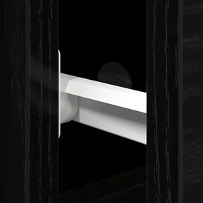 Sideboard vidaXL com portas e gavetas Preto Carvalho 101,5x35x70 cm