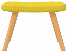 Cadeira de baloiço com banco tecido amarelo mostarda