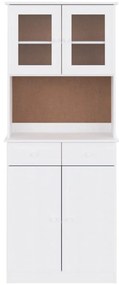 Aparador ALTA 77x35x188 cm madeira de pinho maciça branco
