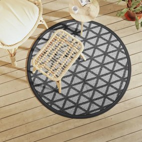 Tapete de exterior Ø120 cm ARAKIL PP preto