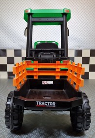Trator infantil para crianças 3 a 5 anos de 24V com reboque Verde