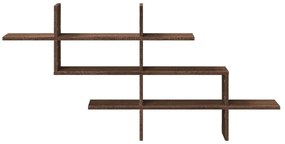 Estante parede 124,5x18x60,5cm deriv. madeira carvalho castanho