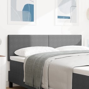 vidaXL Cabeceira LED Design Simples Cinza Claro 80 cm Tecido Veludo