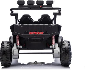 Buggy elétrico para Crianças 24V, 4x200W, 2 lugares TURBO 23, Rodas Espuma EVA, Assento Couro ecológico Preto